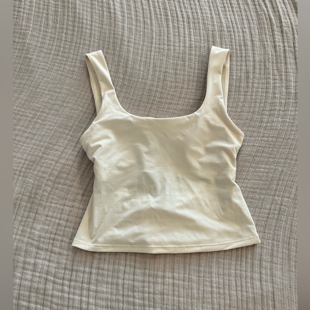 Fabletics soft yellow bra top
